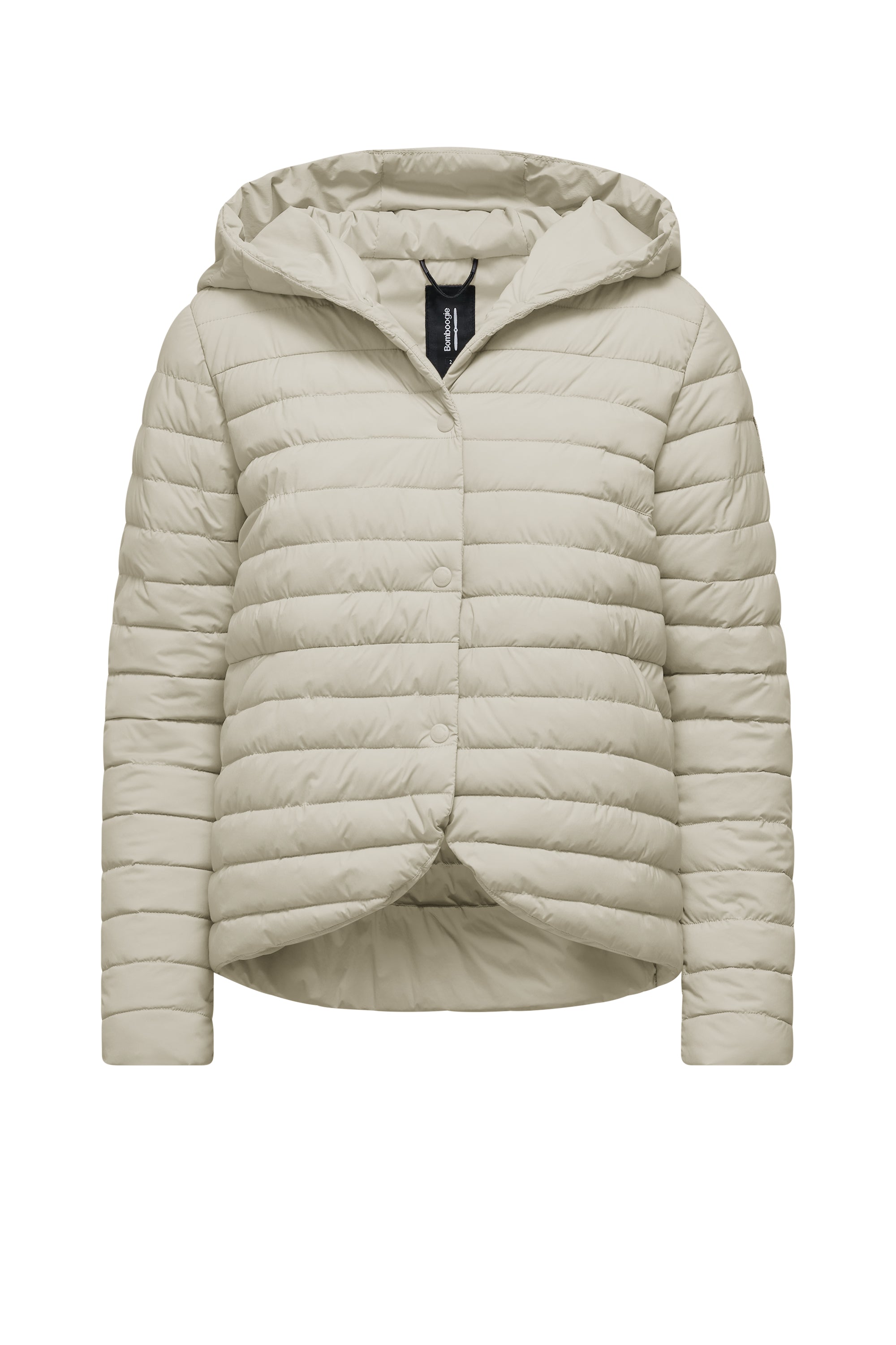 Hood Bomboogie Giacca Stretch Nylon Down Jacket With Buttons Bomboogie