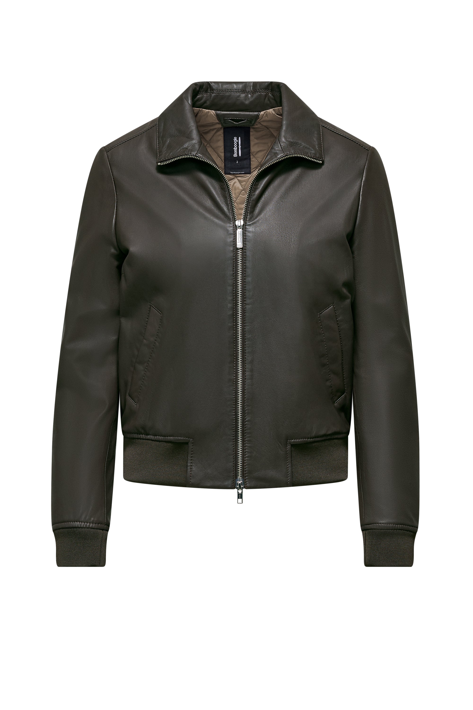 Vall Leather Jacket Short jacket in genuine leather