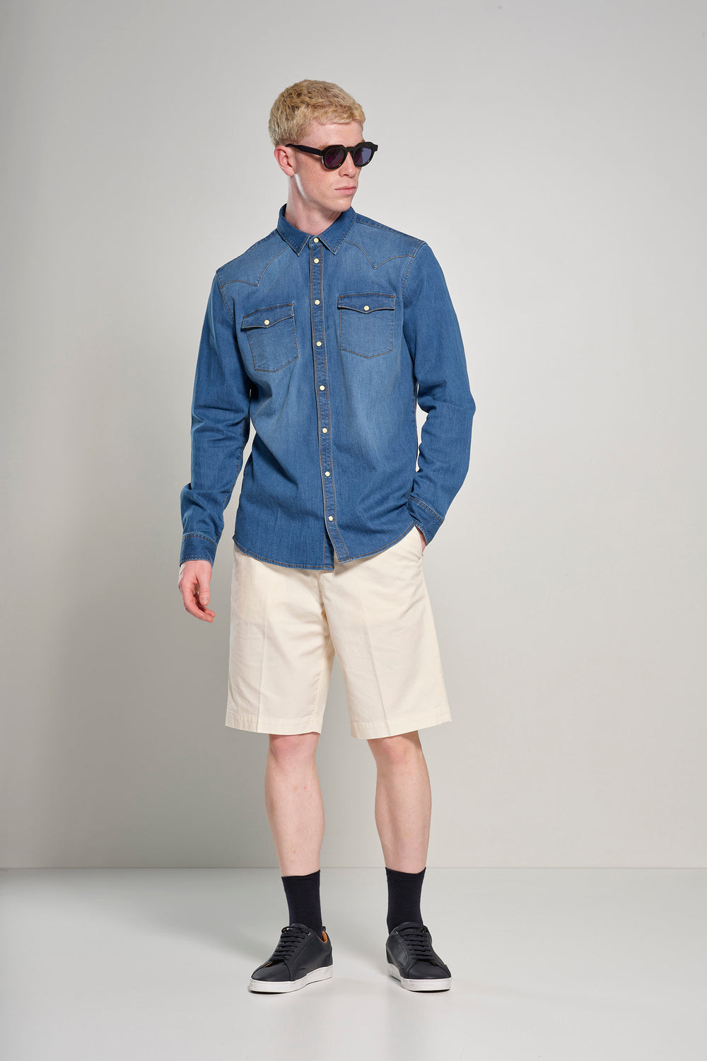 Translation missing: it.camicia-rodeo-in-denim-elasticizzato-sm7926tdw4