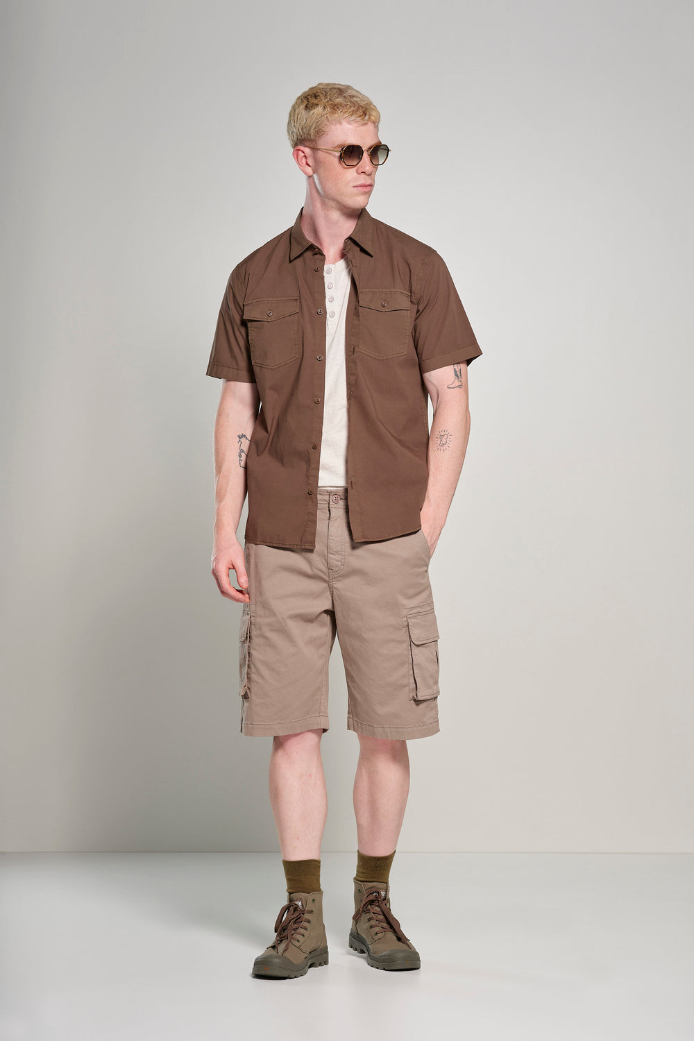 Translation missing: it.camicia-a-maniche-corte-in-cotone-stretch-sm9026tpcw5