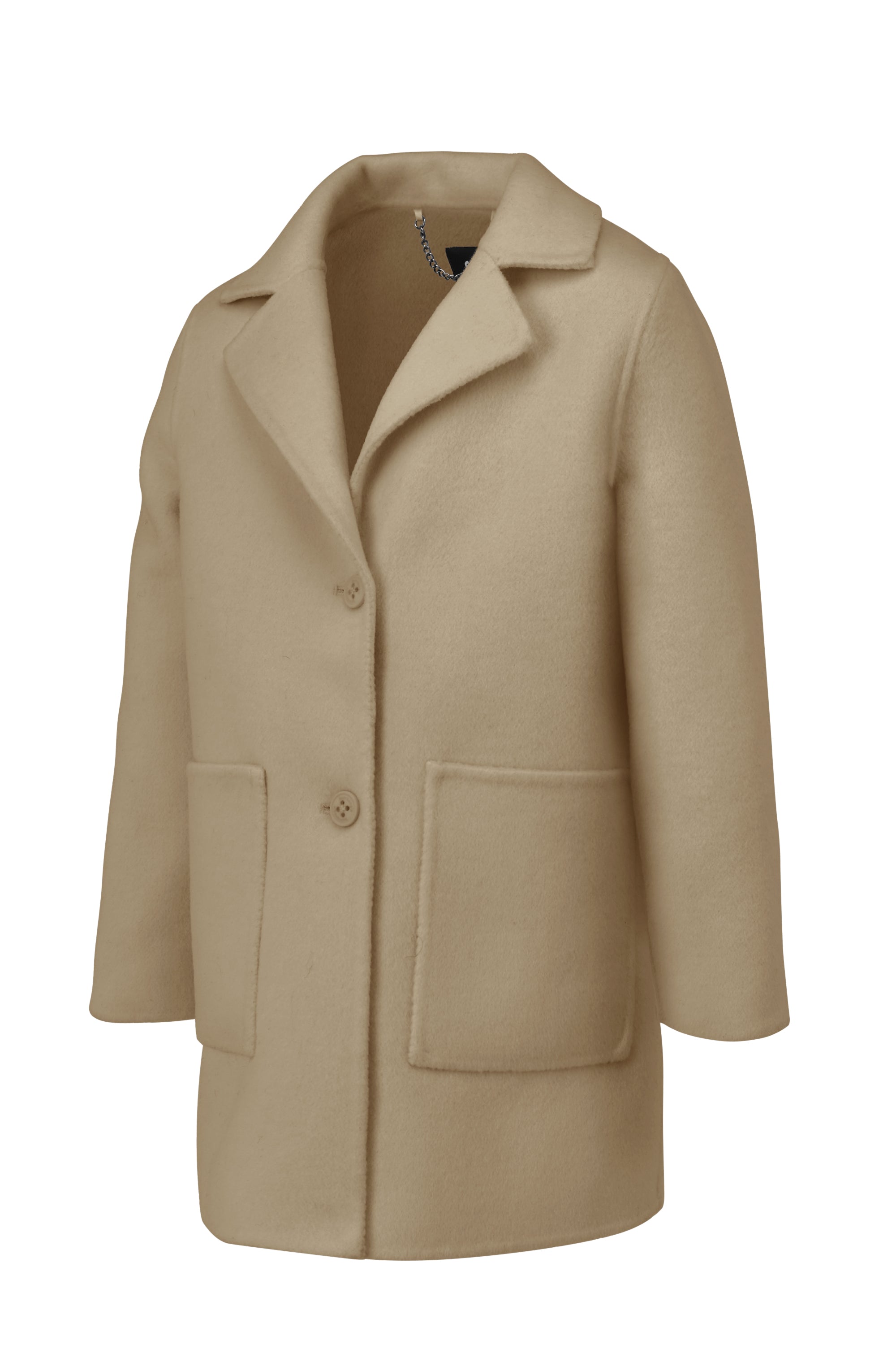 Short girl's coat in double-faced wool | Bomboogie