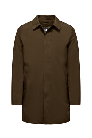Long padded coat with collar