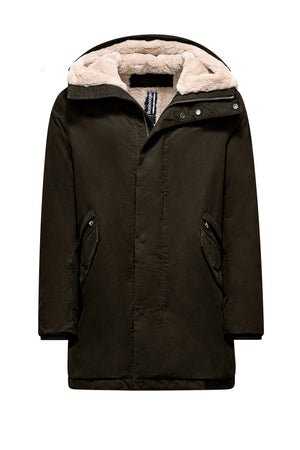Parka con interno in ecopelliccia