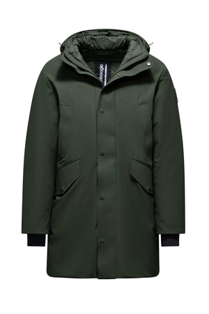 Long parka with double hood