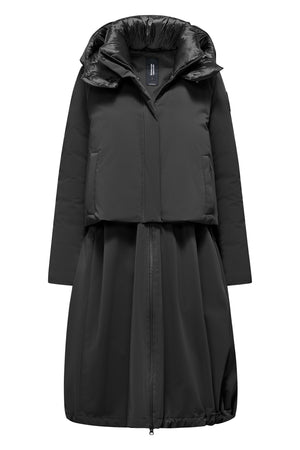 Comfy long parka with hood