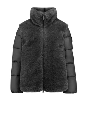 Bi-material fabric jacket