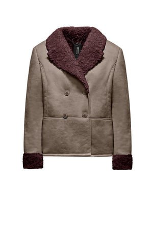 Giacca Emmy in tessuto scamosciato effetto shearling