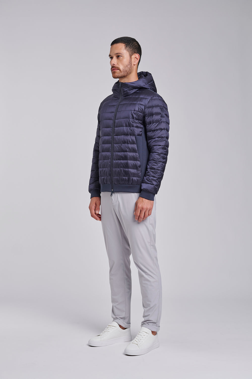 Translation missing: en.two-tone-jacket-in-recycled-nylon-with-sweatshirt-fabric-jm9611tmnf6