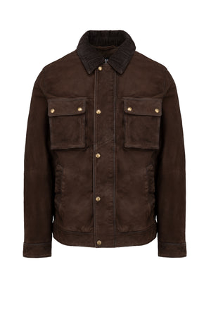Giacca Maxen in pelle scamosciata