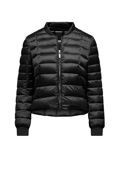 Women's bright nylon down jacket with genuine down filling