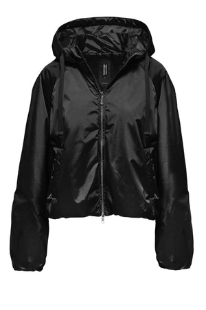 Short jacket in glossy ciré