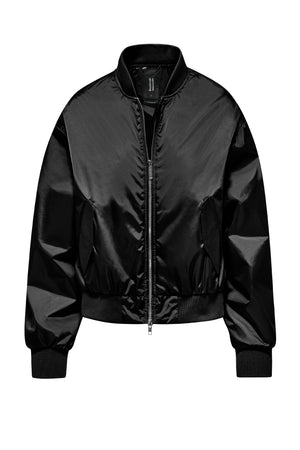 Bomber with ciré finish