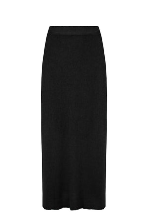 Seamless long skirt in alpaca blend