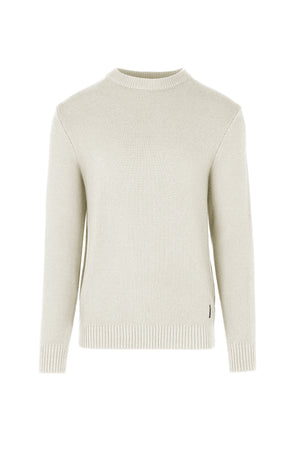 Maglione girocollo in maglia rasata a costine