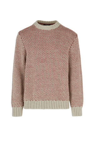 Maglione girocollo bicolore