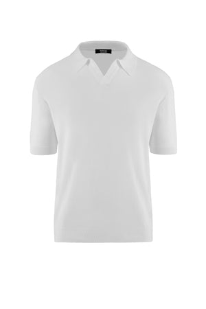 Maglia collo revers in cotone