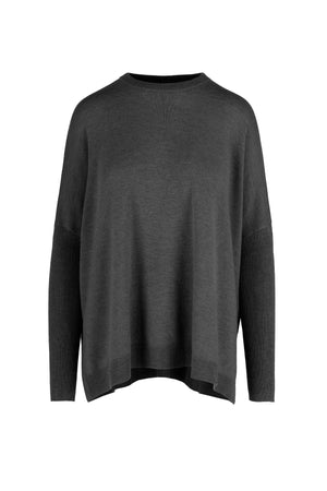 Women's oversized merino wool long sleeve sweater