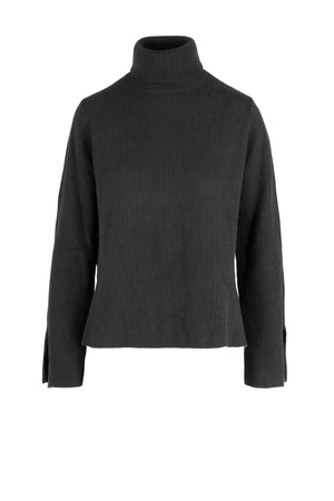 Cotton Blend Turtleneck Sweater