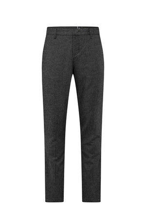 Slim fit flannel chino pants with slant pockets