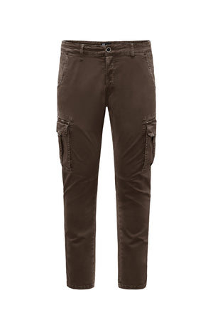 Slim cargo pants with side gusset pockets