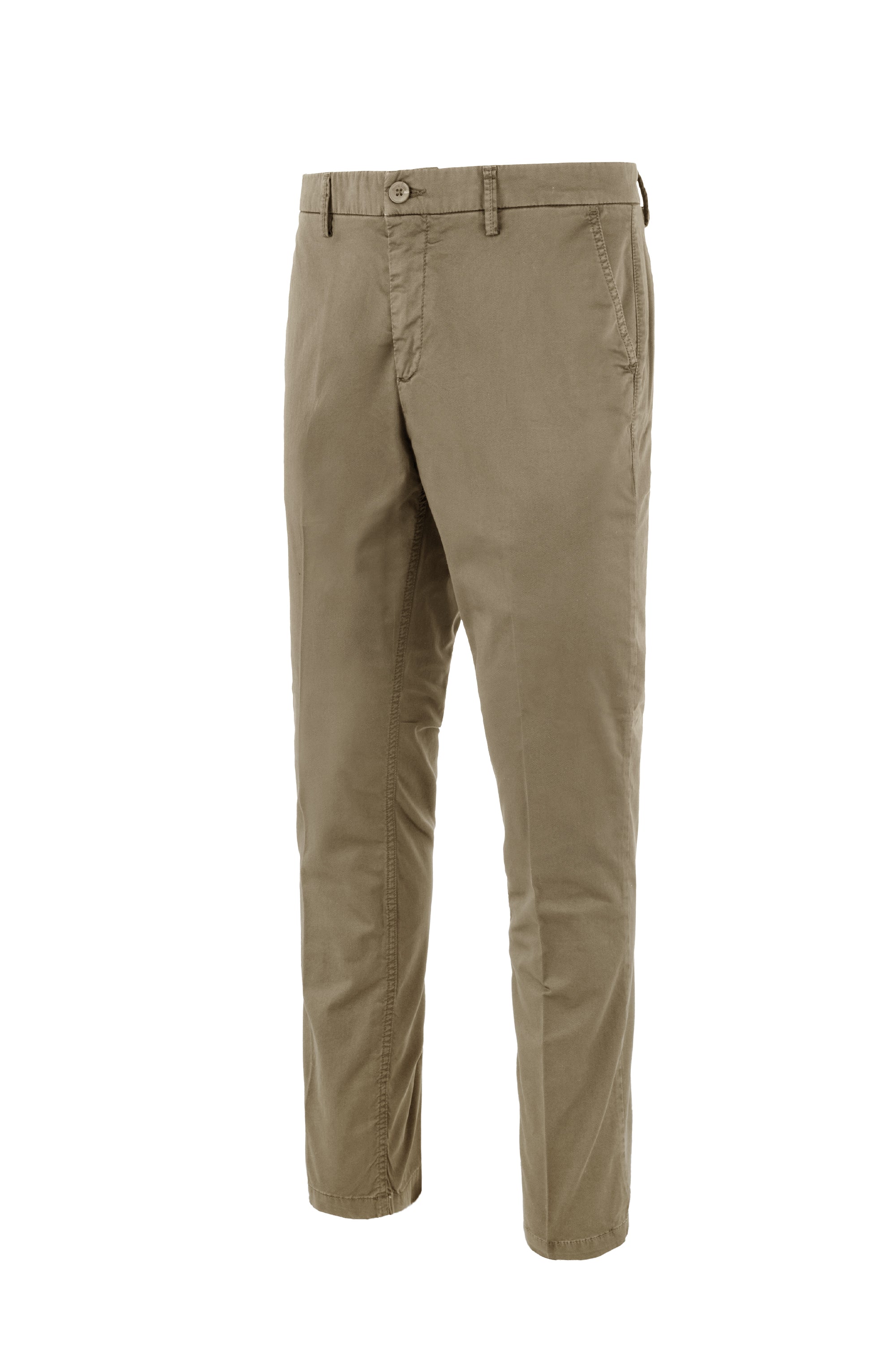 Slim fit chino trousers in stretch cotton
