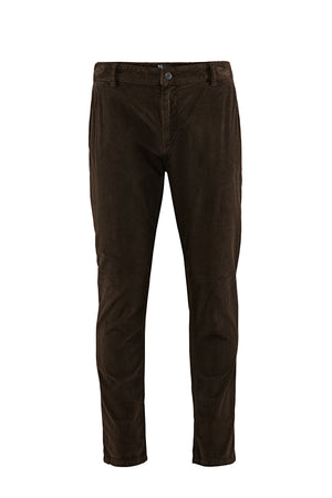 Pantaloni slim fit in velluto a coste