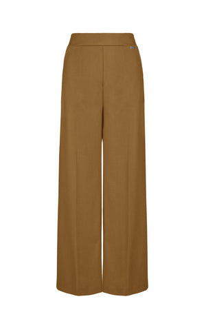 Women's lightweight wide-leg wool blend palazzo pants