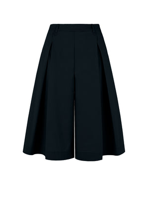 Wide fit trousers in cotton satin