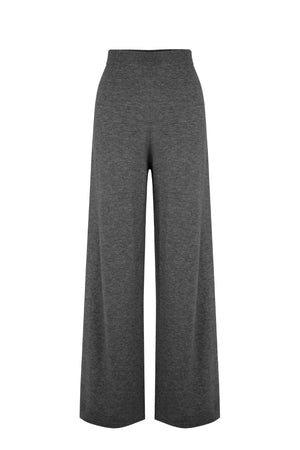 Pantaloni palazzo in lana merino