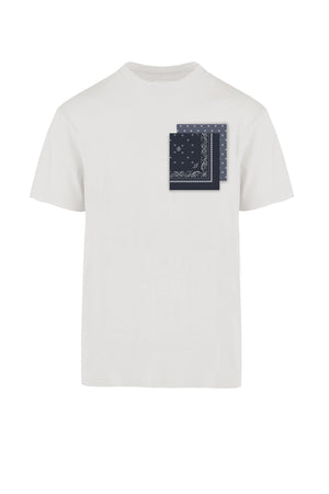 T-shirt regular fit in cotone con taschino bandana