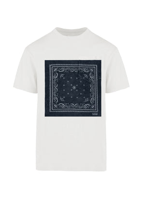 Regular-fit cotton T-shirt with bandana print