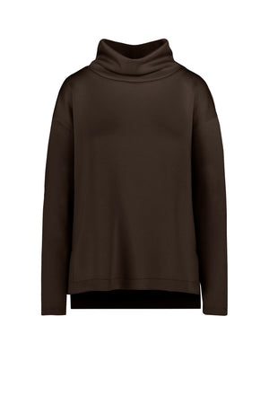 Blusa a collo alto in scuba