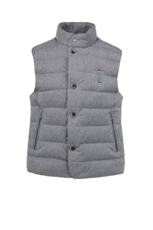 Gilet imbottito in vera piuma