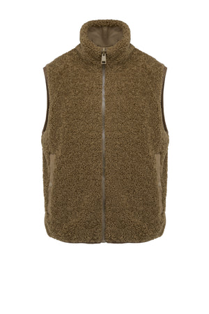 Gilet reversibile in sherpa
