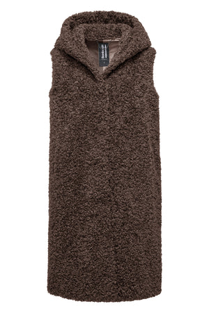 Women's Long Faux Shearling Vest